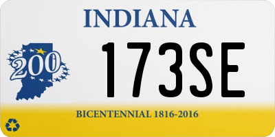 IN license plate 173SE