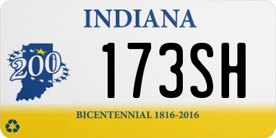 IN license plate 173SH