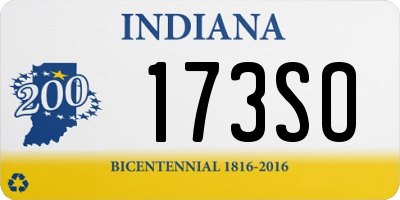 IN license plate 173SO