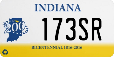 IN license plate 173SR