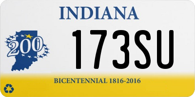 IN license plate 173SU