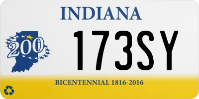 IN license plate 173SY