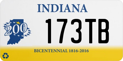 IN license plate 173TB