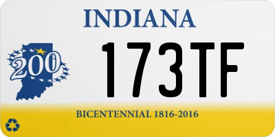 IN license plate 173TF