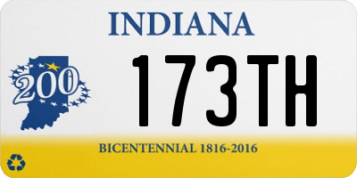 IN license plate 173TH