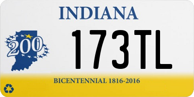 IN license plate 173TL