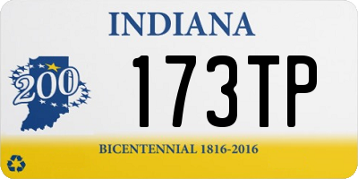 IN license plate 173TP