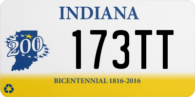 IN license plate 173TT