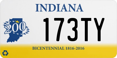 IN license plate 173TY