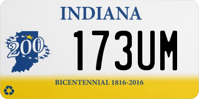 IN license plate 173UM