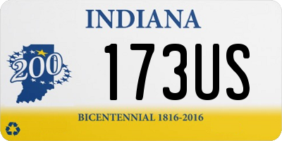 IN license plate 173US