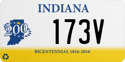 IN license plate 173V