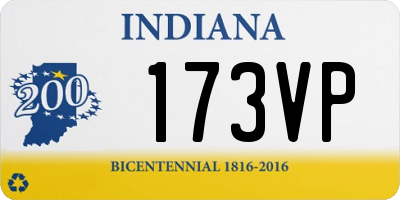 IN license plate 173VP