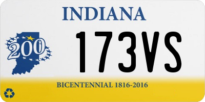 IN license plate 173VS