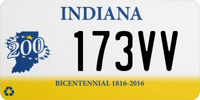 IN license plate 173VV
