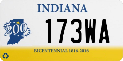 IN license plate 173WA