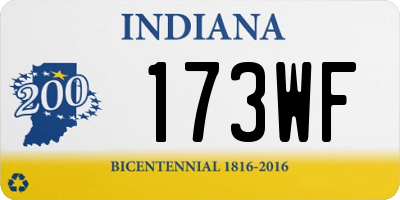 IN license plate 173WF