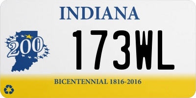 IN license plate 173WL