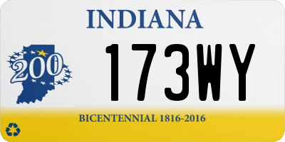 IN license plate 173WY