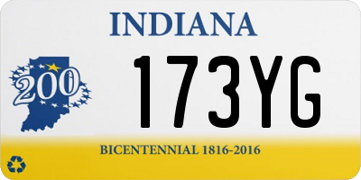 IN license plate 173YG