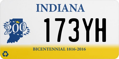 IN license plate 173YH