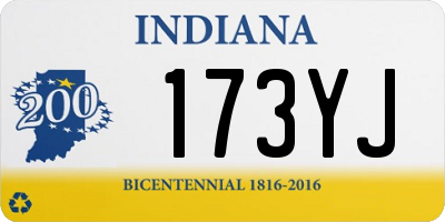 IN license plate 173YJ