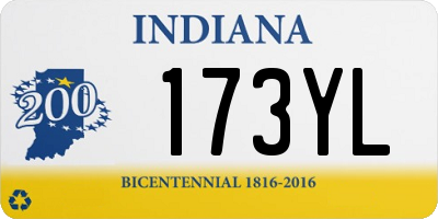 IN license plate 173YL