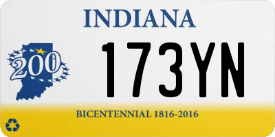 IN license plate 173YN