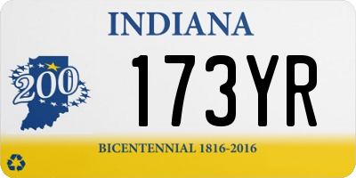 IN license plate 173YR
