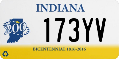 IN license plate 173YV