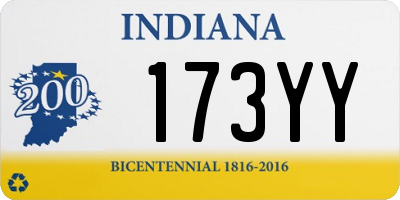 IN license plate 173YY