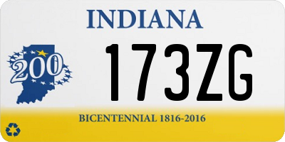 IN license plate 173ZG