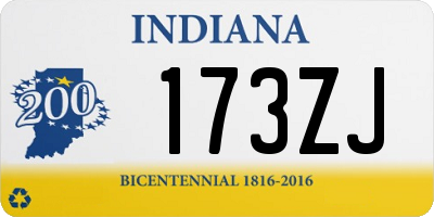 IN license plate 173ZJ