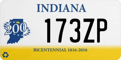 IN license plate 173ZP