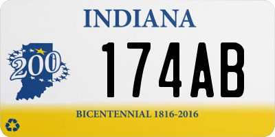 IN license plate 174AB