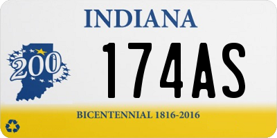 IN license plate 174AS