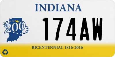 IN license plate 174AW