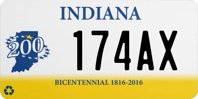 IN license plate 174AX