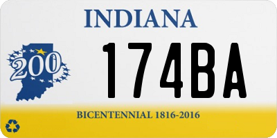 IN license plate 174BA