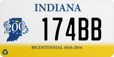 IN license plate 174BB