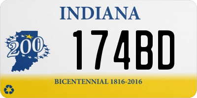 IN license plate 174BD