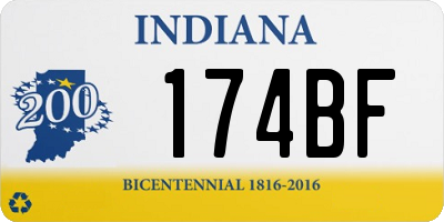 IN license plate 174BF