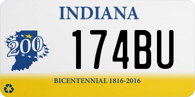 IN license plate 174BU