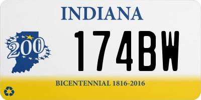 IN license plate 174BW