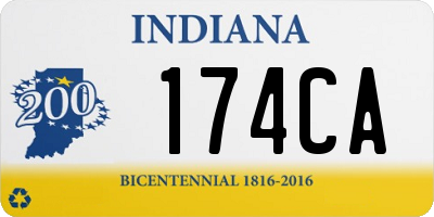 IN license plate 174CA