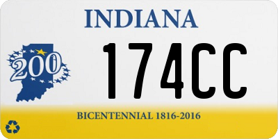 IN license plate 174CC