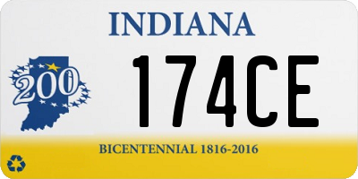 IN license plate 174CE