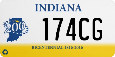 IN license plate 174CG