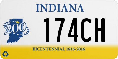 IN license plate 174CH