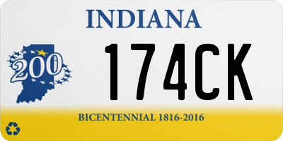 IN license plate 174CK